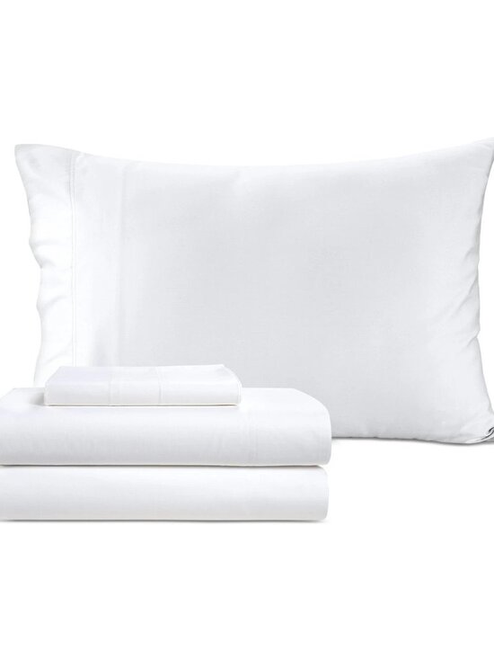 SleepRX Other - SleepRX 300 Thread Count 4-Pc. Sheet Set, Cotton-Bamboo - Bright White